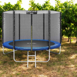 Батут Atlas Sport 312см. (3 ноги) с внешней сеткой и лестницей, максимальная нагрузка 150 кг.